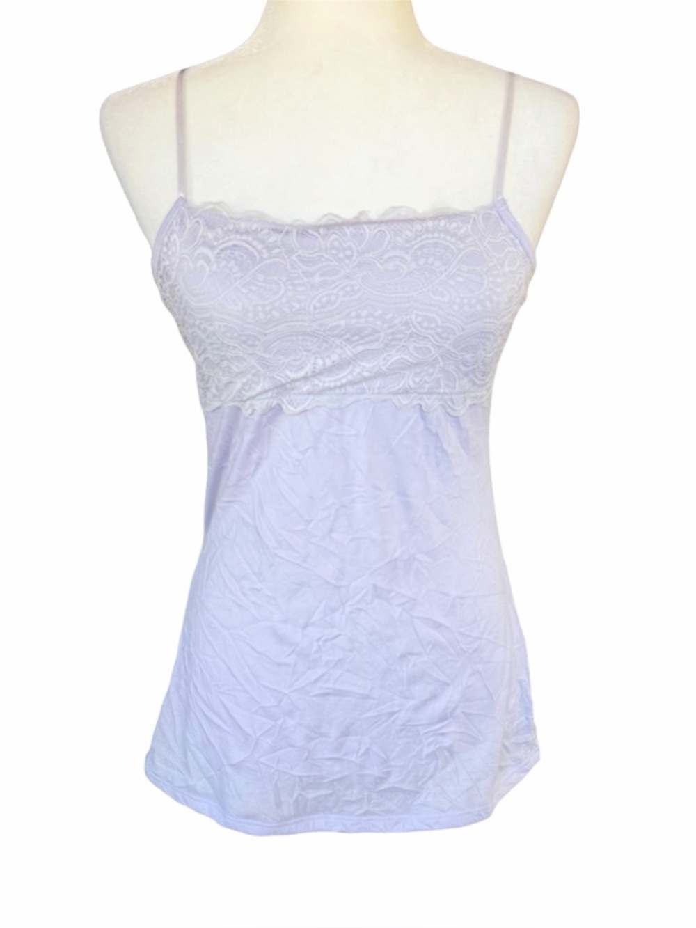 Y2K Maurice’s Lavender Purple Lace Camisole Tank Top Size Medium Cami